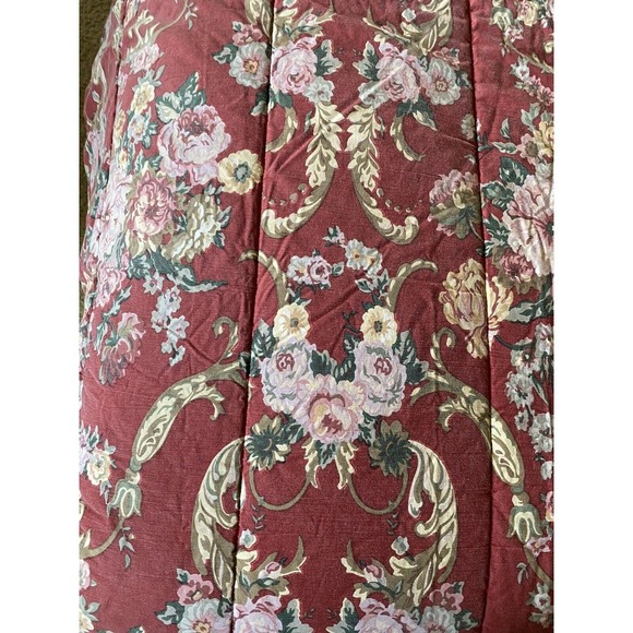 Ralph Lauren Danielle Marseilles Full Queen Comforter Country Red Roses Floral - Picture 6 of 10